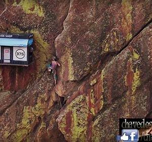 A loja mais remota do mundo a 300 pés de altura