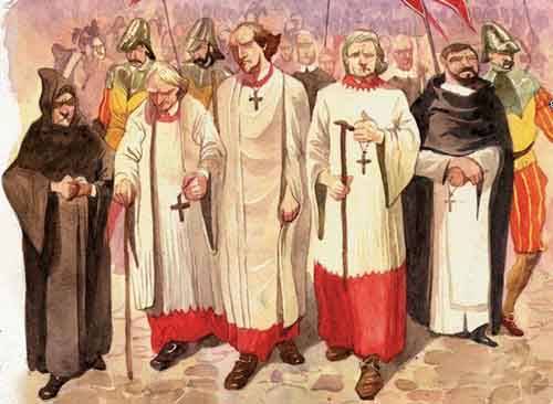 A Santa Inquisição foi criada na Idade Média (século XIII) e era dirigida pela Igreja Católica Romana