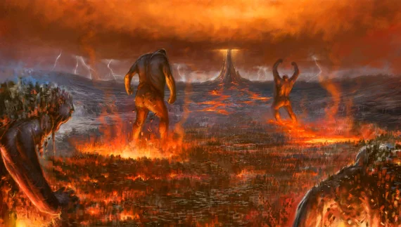 Os gigantes Nephilim, eram filhos dos Titãs e mulheres humanas