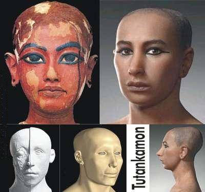 Em maio de 2005, egípcios, franceses e americanos reconstituíram sua face a partir de imagens de tomografia computadorizada