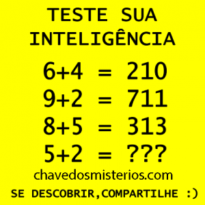 Teste de Inteligência matemática… Pense, analise e tente descobrir o segredo!