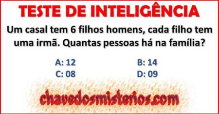 Um casal tem 6 filhos homens cada filho tem uma irmã! Quantas pessoas há na família?