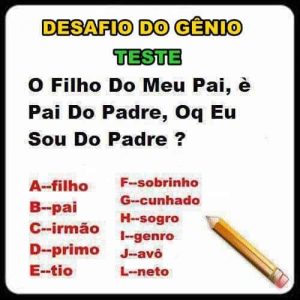 Teste sua inteligência: Que é o padre?