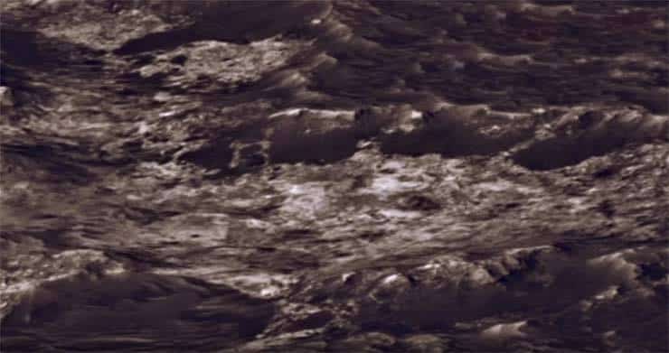 Letra 'B' em uma foto de Marte enviada pelo rover