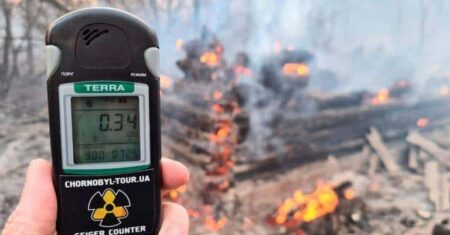 Um Incêndio florestal em Chernobyl está causando aumento nos níveis de radiação