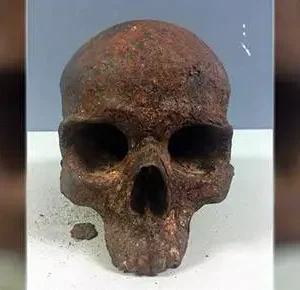 Crânio de metal misterioso encontrado em uma praia dos EUA