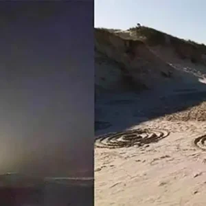 Círculos misteriosos aparecem na areia de uma praia brasileira após avistamentos de luzes misteriosas