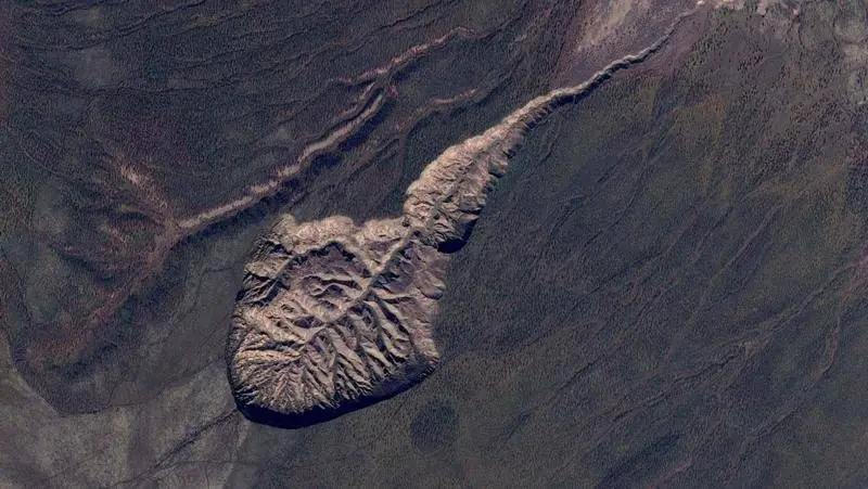 Cratera de Batagaika, República de Sakha, Rússia. Crédito Google Maps