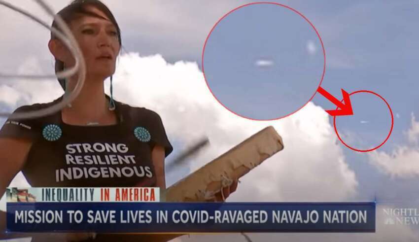 -OVNI em forma de charuto aparece durante um noticiário da NBC sobre a nação Navajo no Arizona