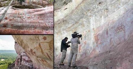 Arqueólogos descobrem uma “parede” de 12 km com pinturas de 12.500 anos atrás na floresta amazônica