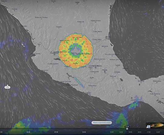 Uma enorme anomalia aparece no radar sobre o México