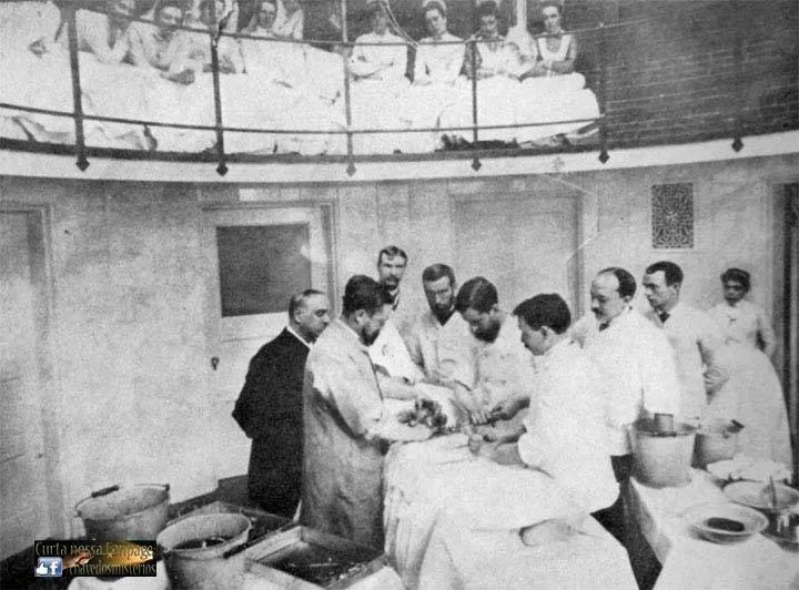 Autópsia no Hospital Geral de Massachusetts, século XIX.