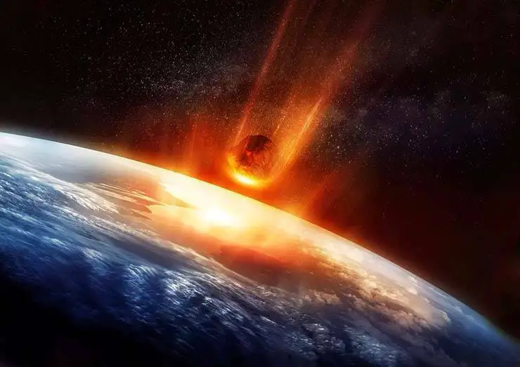 Representação do Cometa 2014 UN271 atingindo a Terra.