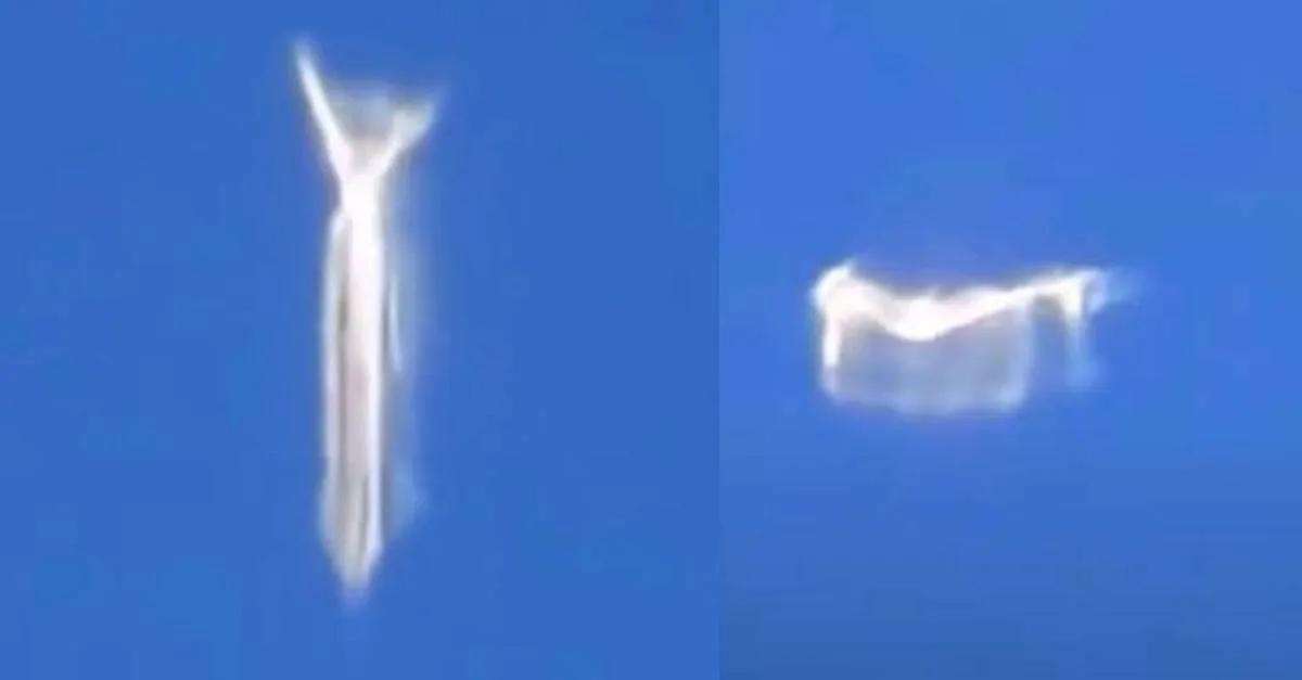 Um turista a bordo de um avião registra uma criatura alienígena mudando de forma a 10.000 metros acima do nível do mar