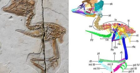 Encontram um fóssil de um pássaro pré-histórico semelhante a um pequeno dragão