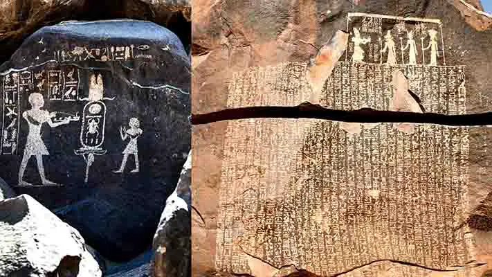 Estela da fome estranha inscrição na rocha narra eventos de 2.000 anos