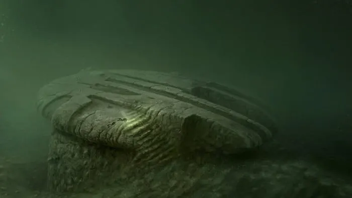 Representação do objeto submerso no Mar Báltico.