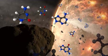 Blocos de construção de DNA foram descobertos em rochas espaciais