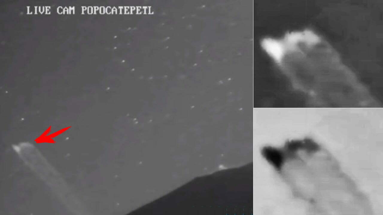 -Imagens ao vivo do vulcão Popocatepetl mostraram um OVNI disparando para o céu