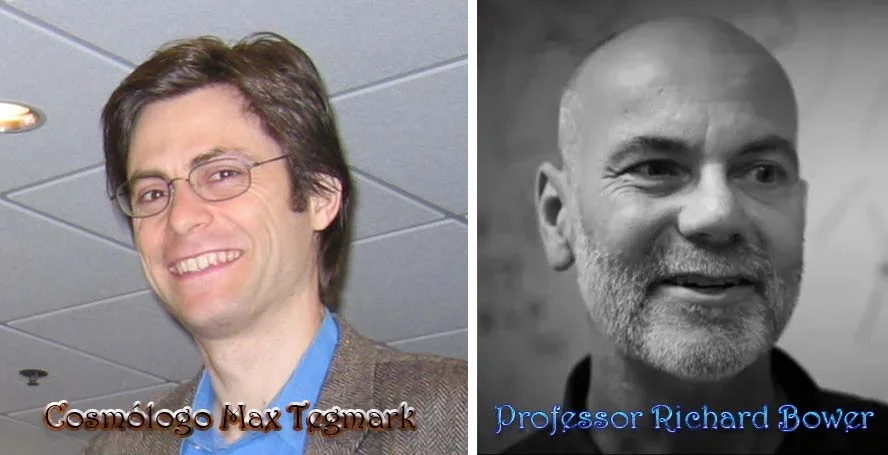 Esquerda: Cosmólogo Max Tegmark - Direita: Professor Richard Bower Cosmólogo Max Tegmark e Professor Richard Bower