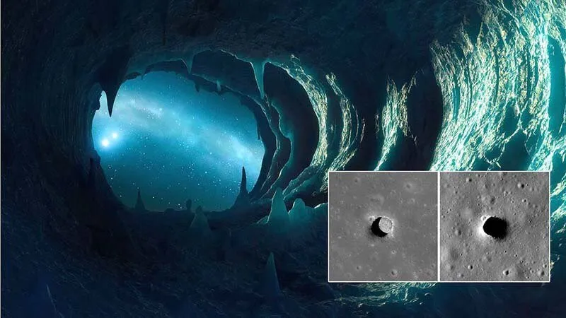 Descobriram um “mundo subterrâneo” de poços e cavernas na lua