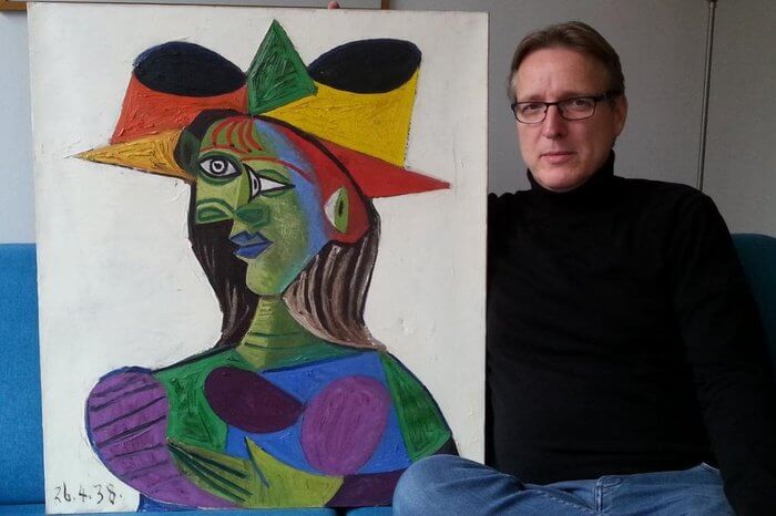 Portrait of Dora Maar, de Picasso, é recuperado pelo holândes Arthur Brand, o investigador das obras de arte, após 20 anos