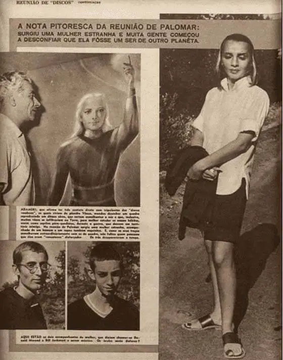 Uma mulher estranha na convenção de OVNIs de 1954/Recorte do jornal: O Cruzeiro