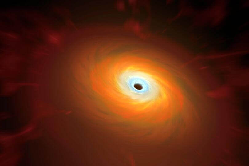 Um buraco negro é uma estrela colapsada que se tornou tão densa que nada pode escapar de sua atração gravitacional. Nem luz.