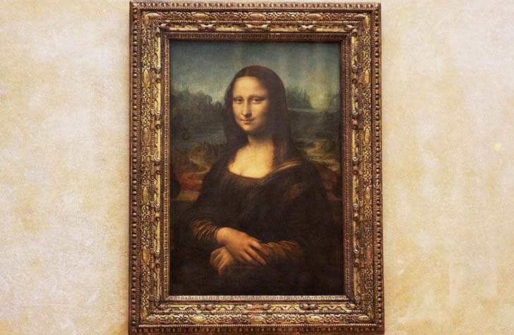 A pintura mais famosa de Leonardo Da Vinci: Mona Lisa.