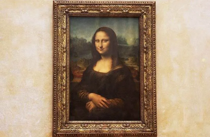 A pintura mais famosa de Leonardo Da Vinci: Mona Lisa.