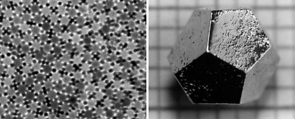 Físicos encontraram dentro de um pedaço de meteorito russo um quasicristal extremamente raro na Terra.