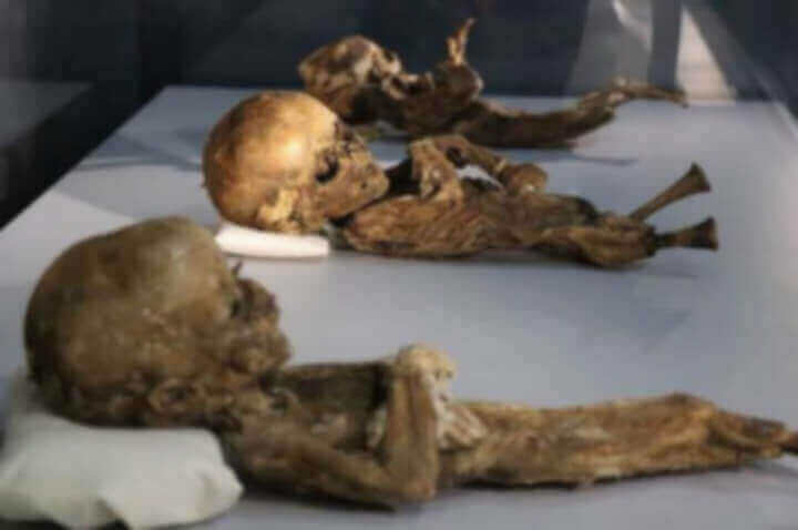 Múmias infantis no Museu Aksaray.
