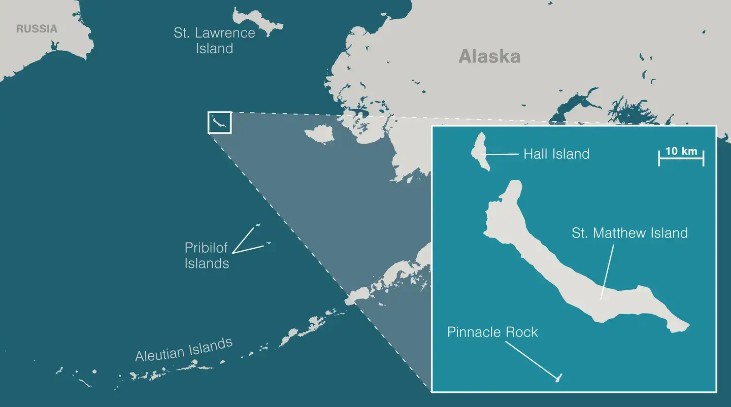 O mapa com a localização da Ilha de San Mateo.
