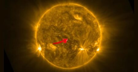 Observaram um “tubo de plasma” em forma de cobra no sol