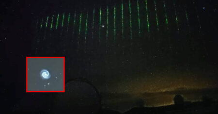 Estranhos “lasers” verdes verticais aparecem no céu sobre o Havaí