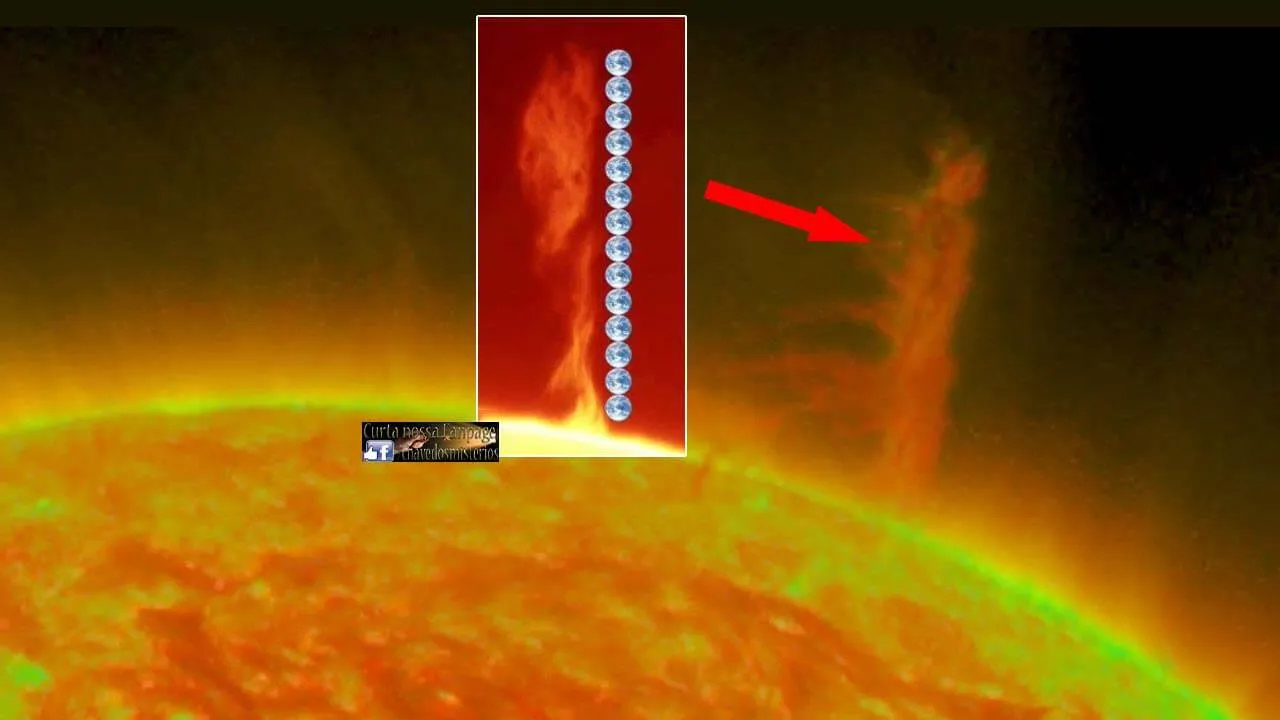 Algo sem precedentes acontece no sol: Um enorme tornado do tamanho de “14 terras” lança uma nuvem de plasma no espaço
