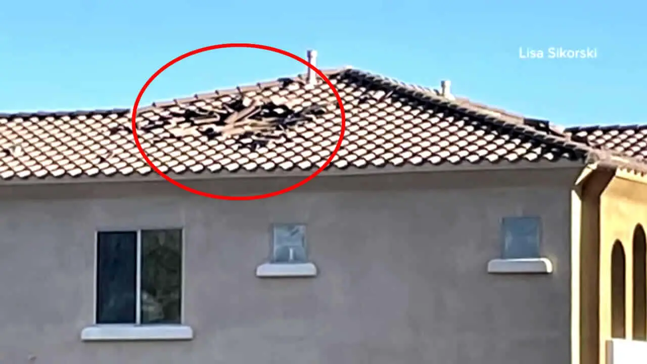 Misterioso objeto não identificado cai e destrói telhado de casa em Phoenix.