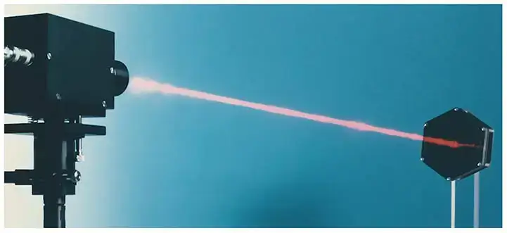 Imagem mostra como o sistema óptico a laser enviará energia pela rede.