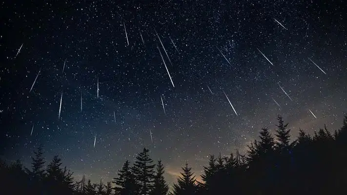 O fenómeno das Leônidas consiste numa chuva de meteoros associada à passagem do cometa Tempel-Tuttle.