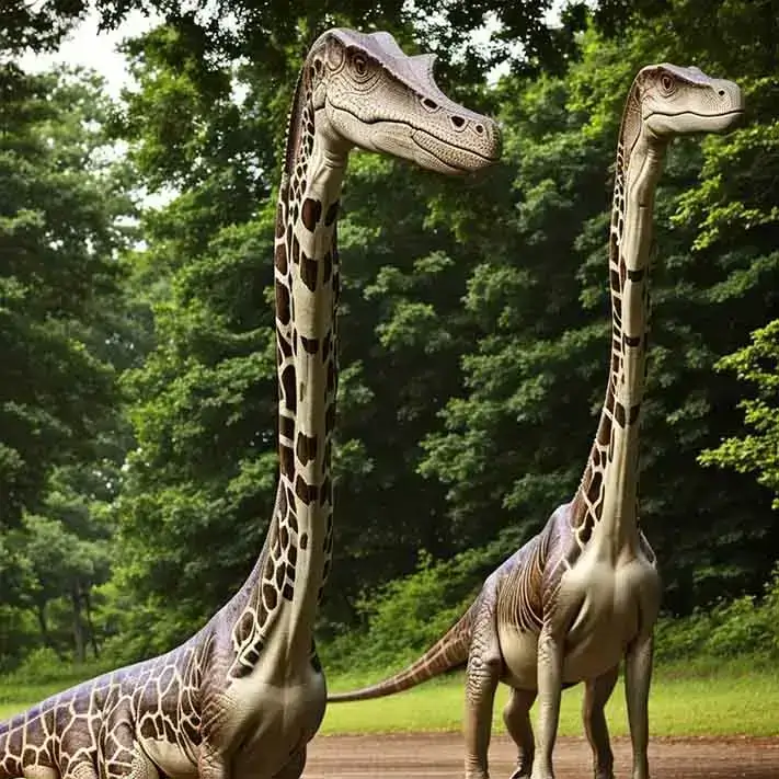 Imagem representativa ultra-realista do Mokele-Mbembe ou será um dinossauro Sauropoda?
