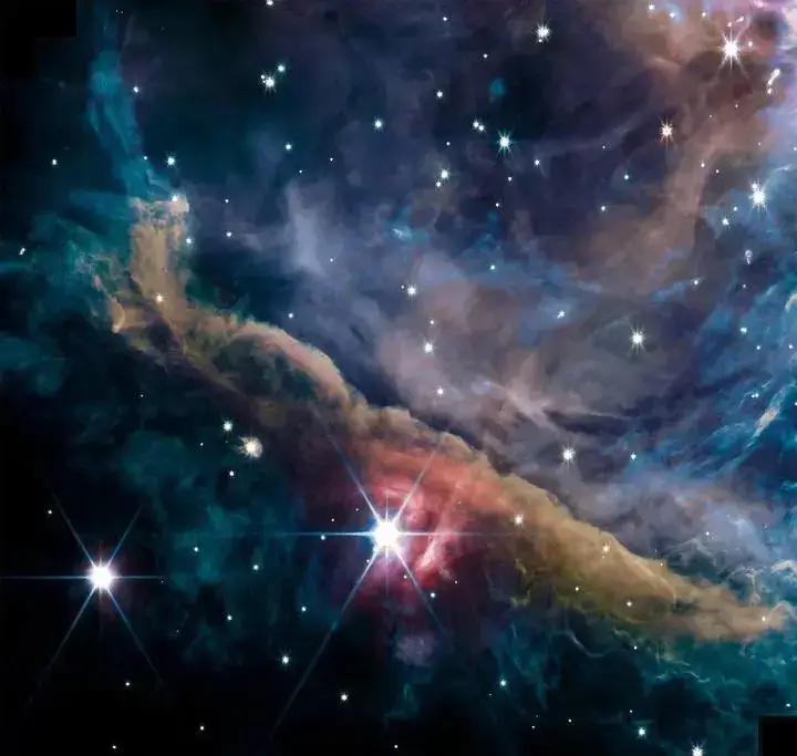 O Telescópio Espacial James Webb capturou esta imagem da região interna da Nebulosa de Órion, o local onde os misteriosos objetos errantes foram encontrados.