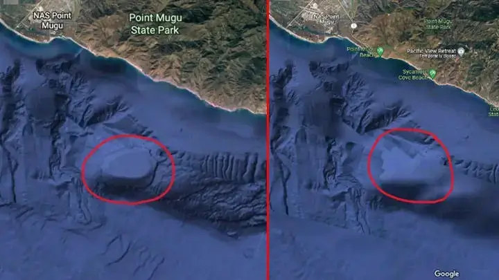 Google Maps e Earth “apagam” estranha estrutura subaquática na costa da Califórnia