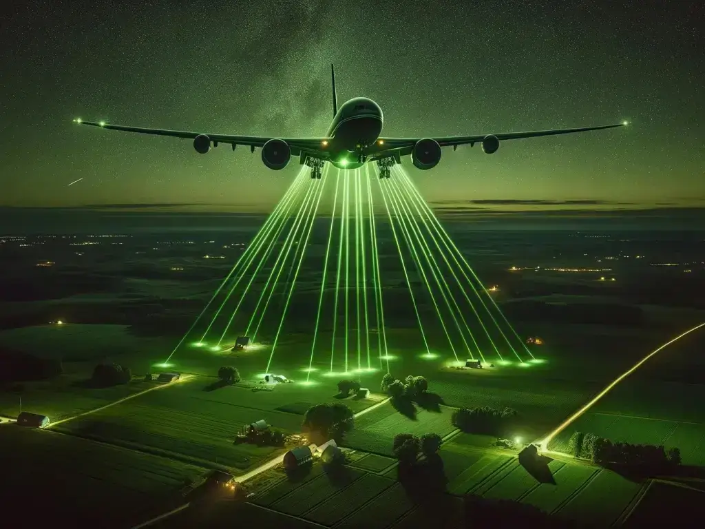 Misteriosos aviões escanceando várias áreas com lasers verdes geram preocupação