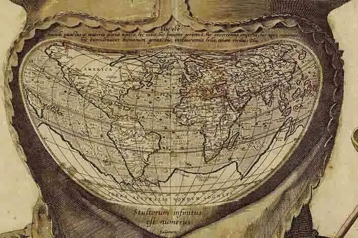 O mapa parece ser uma projeção de Ortelius, o que indica que provavelmente foi publicado após 1587.