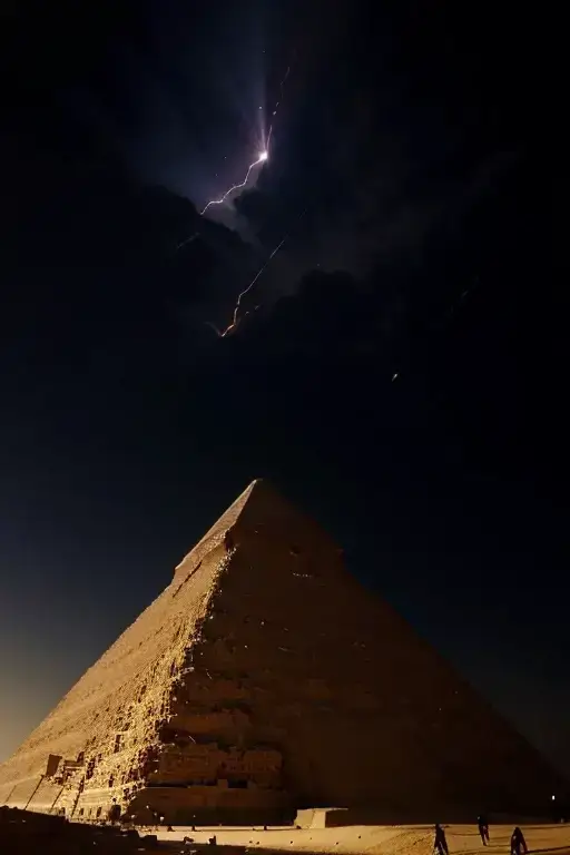 Impulsos energéticos misteriosos da Grande Pirâmide de Gizé.