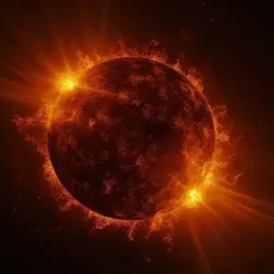 Um objeto misterioso foi observado mais uma vez Perto do sol durante um eclipse solar